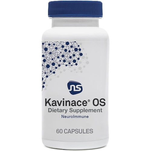 Kavinace OS sleep supplement with a blend of ingredients to improve sleep onset, duration, and efficiency while supporting a healthy sleep/wake cycle.